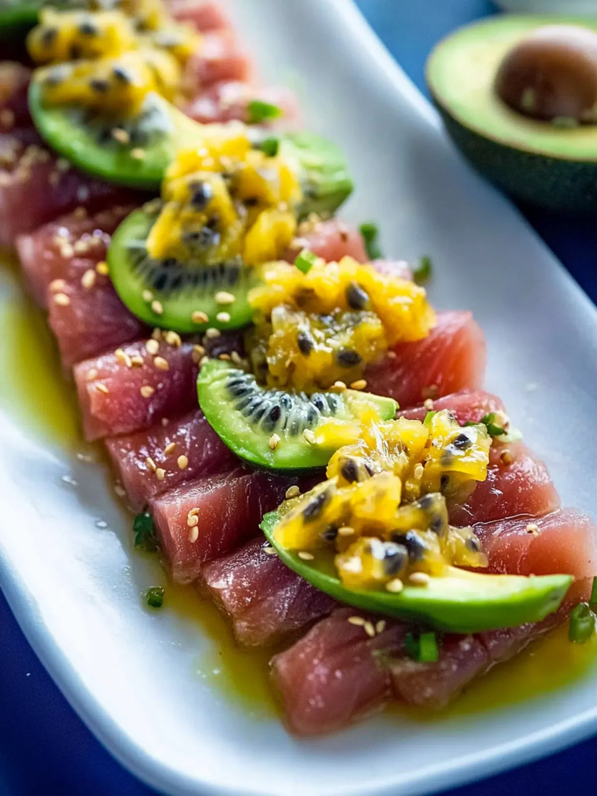 Avocado and Passion Fruit Tuna Carpaccio Recipe for Vibrant Flavor 5 Avocado and Passion Fruit Tuna Carpaccio Recipe
