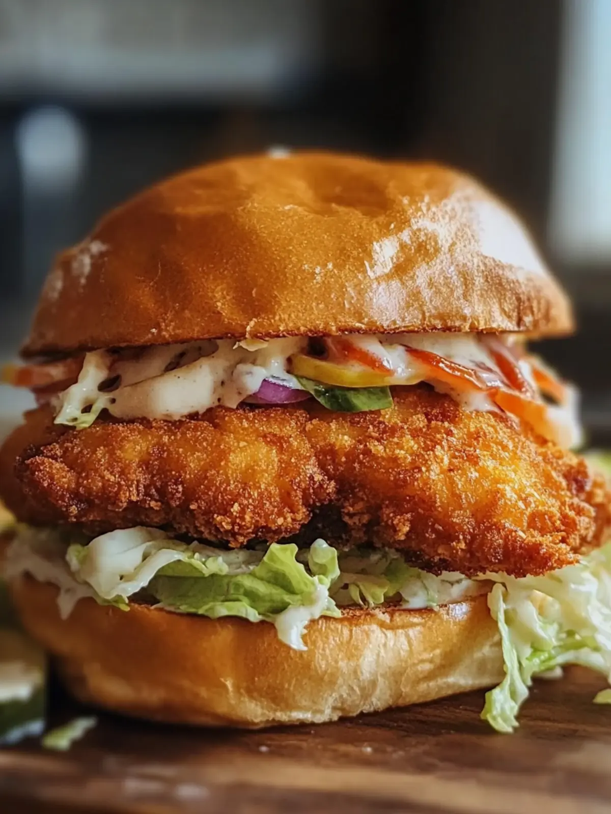 Crispy Fried Cod Sandwich on Toasted Brioche for Quick Delights 3 Crispy Fried Cod Sandwich on Toasted Brioche