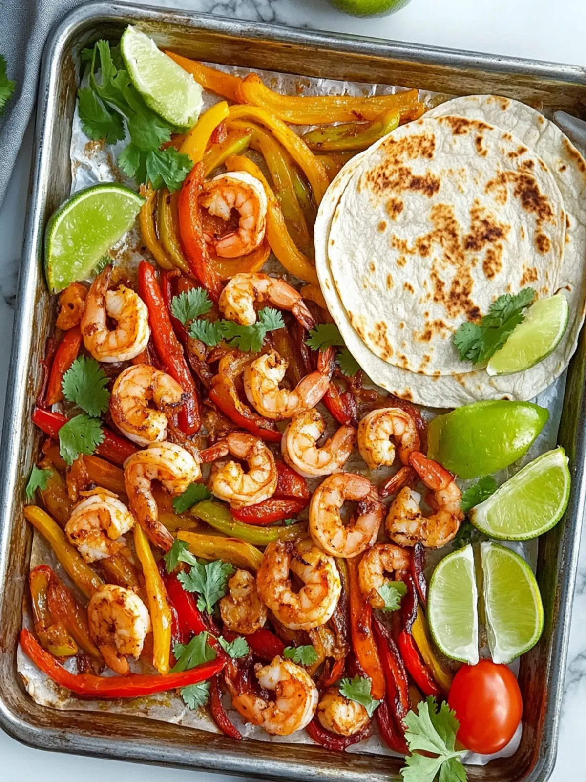 Sizzle Up Family Night with Sheet Pan Shrimp Fajitas 4 Sheet Pan Shrimp Fajitas