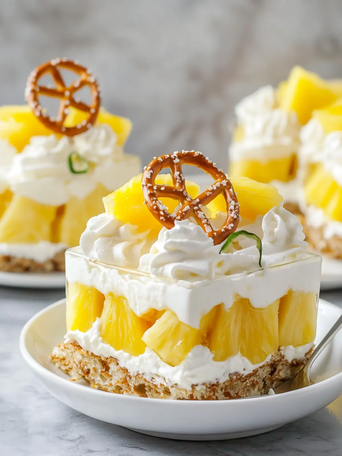 Pineapple Pretzel Salad Dessert A Tropical Summer Treat 3 Pineapple Pretzel Salad Dessert