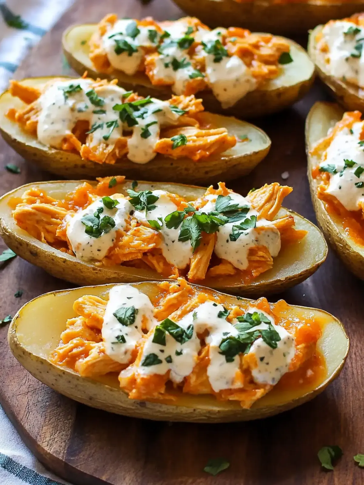 Buffalo Chicken Potato Skins Everyone Will Crave for Game Day 3 Buffalo Chicken Potato Skins