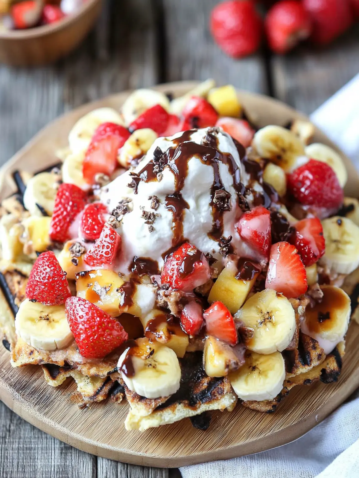 Grill Up Banana Split Grilled Dessert Nachos Today! 4 Banana Split Grilled Dessert Nachos