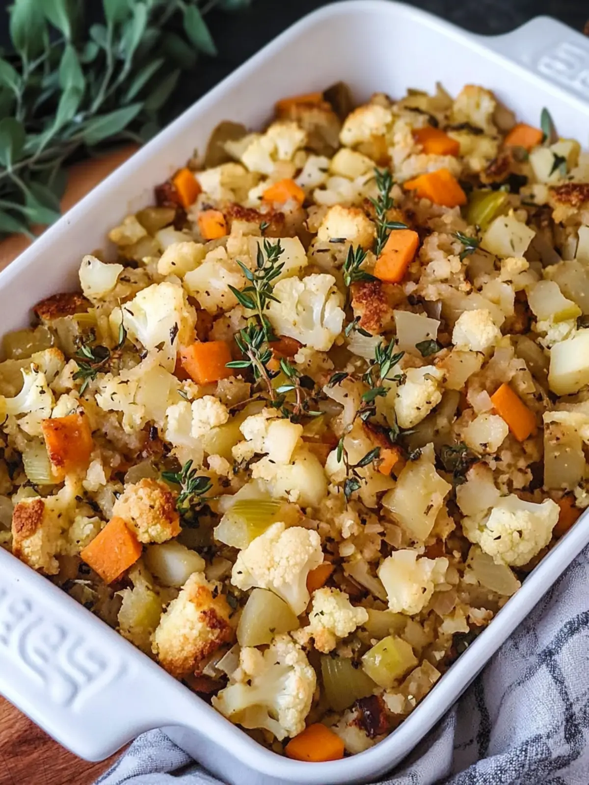 Vegan Cauliflower Stuffing That Will Wow Your Holiday Guests 5 Vegan Cauliflower Stuffing