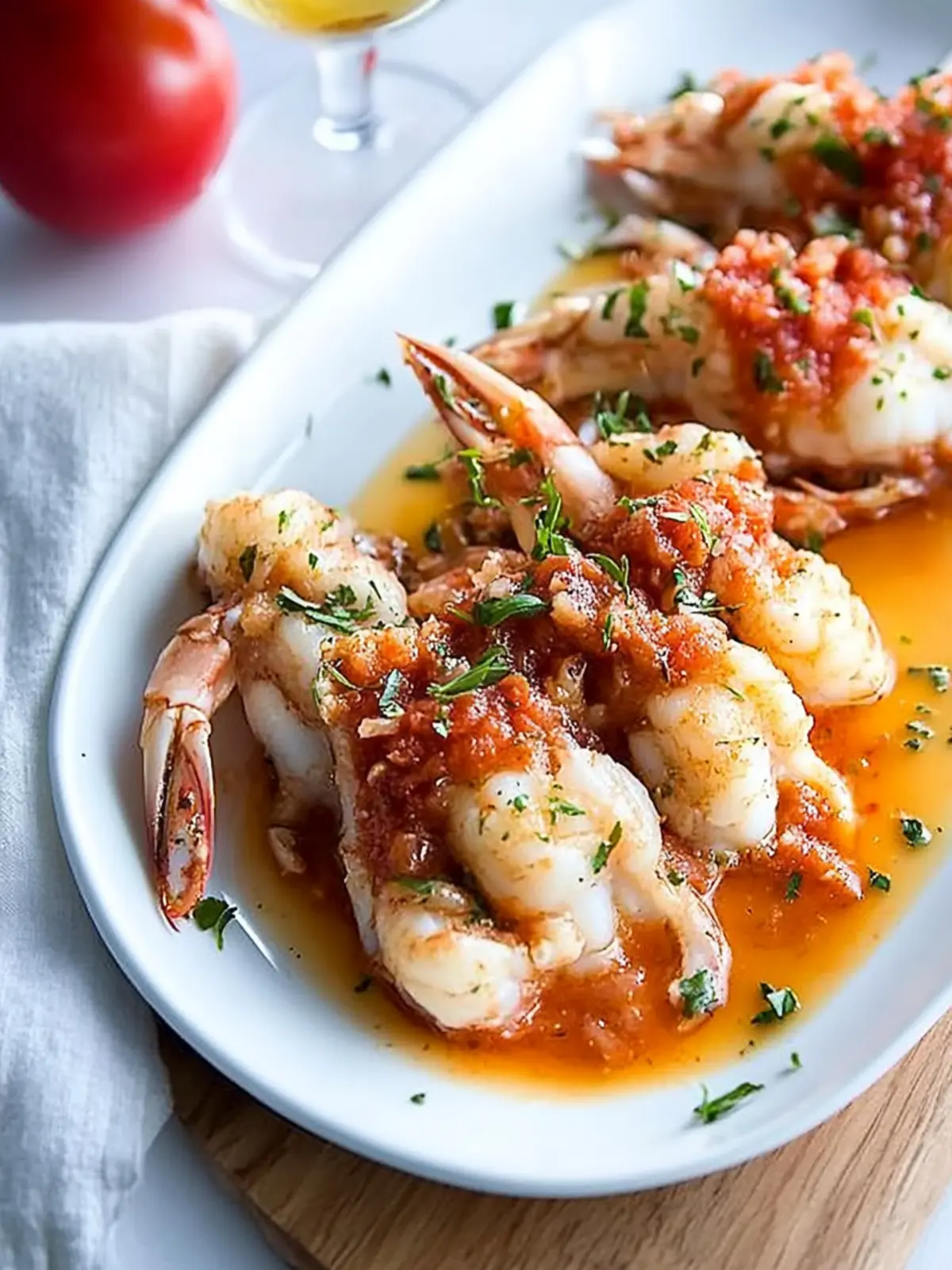 Savory Shrimp Stuffed Squid in Delicious Tomato Sauce 4 Shrimp Stuffed Squid