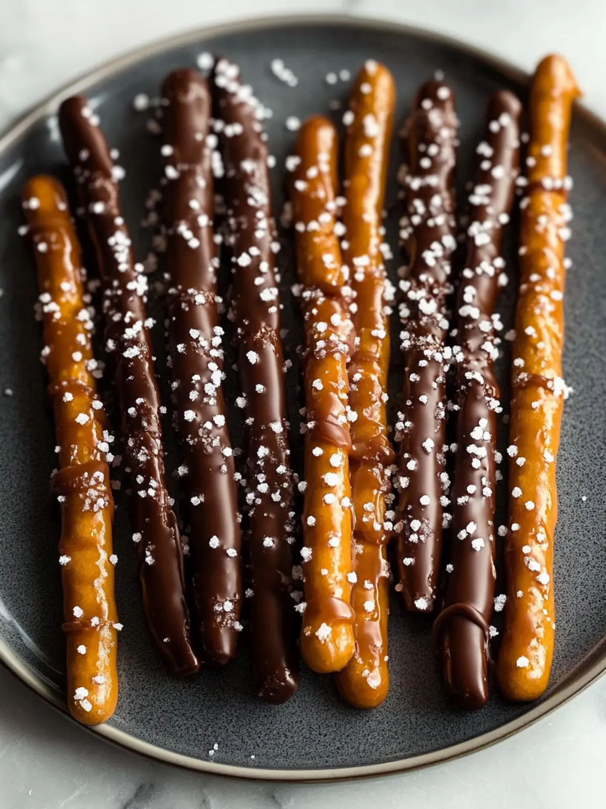 Irresistible Delicious Chocolate Dipped Salted Caramel Pretzel Rods 5 Delicious Chocolate Dipped Salted Caramel Pretzel Rods