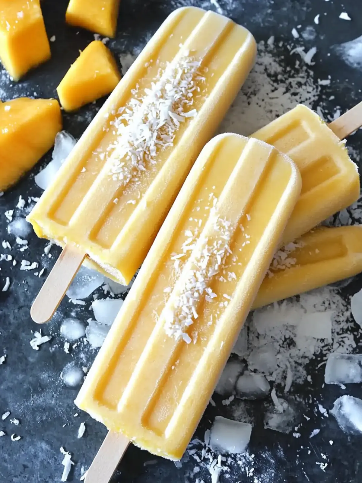 Delightful Coconut Mango Popsicles for a Tropical Escape 2 Coconut Mango Popsicles