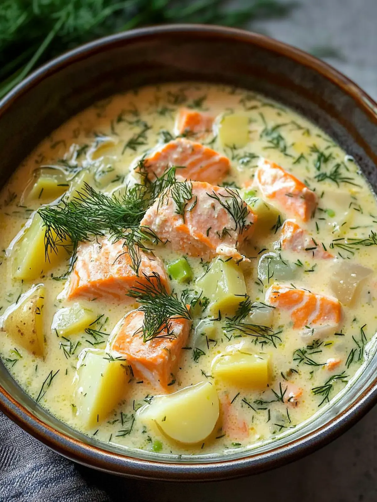 Creamy Dill Salmon Soup with Potatoes and Leeks: Cozy Nordic Delight 5 Creamy Dill Salmon Soup with Potatoes and Leeks: A Nordic Comfort Classic