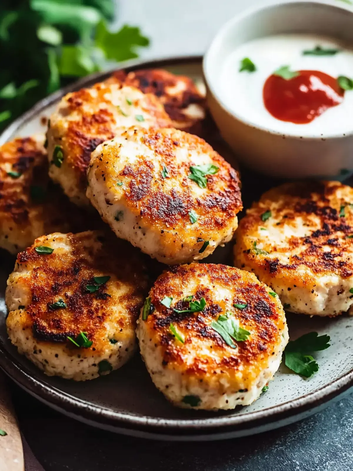 Juicy Chicken Rissoles: Easy Cheesy Patties for Dinner Delights 4 Chicken Rissoles (chicken patties!)