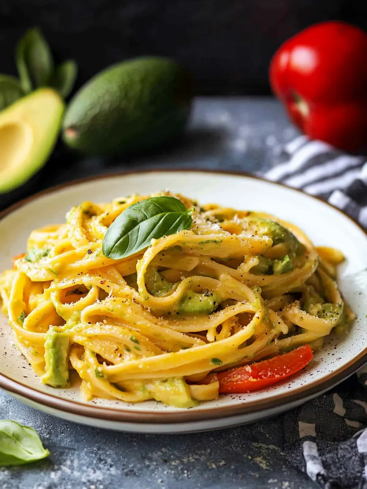 Creamy Avocado Bell Pepper Pasta Ready in 20 Minutes 3 Avocado Bell Pepper Pasta
