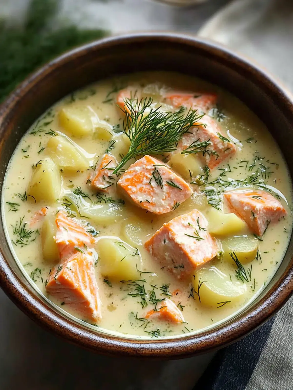Creamy Dill Salmon Soup with Potatoes and Leeks: Cozy Nordic Delight 4 Creamy Dill Salmon Soup with Potatoes and Leeks: A Nordic Comfort Classic