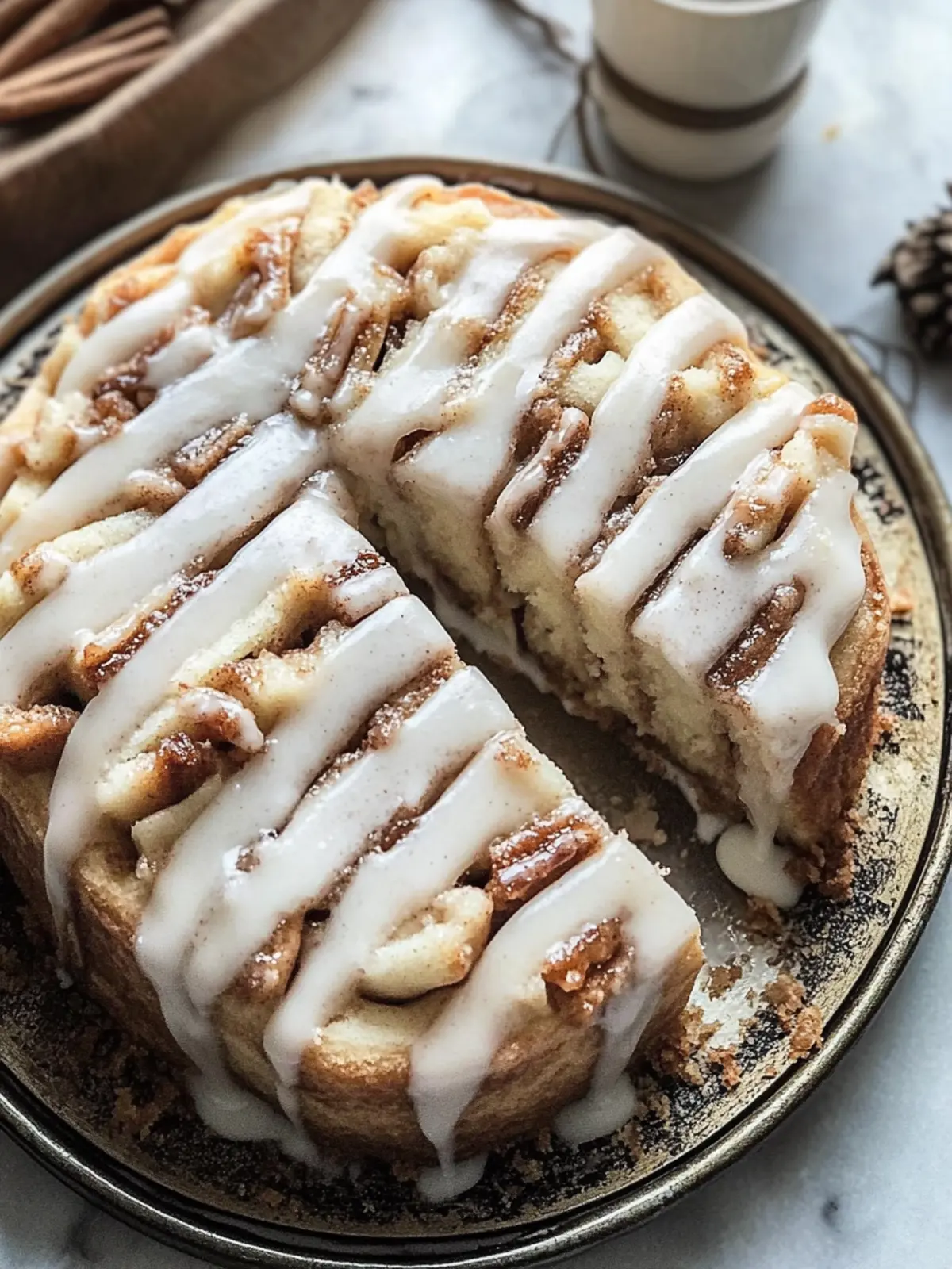 Indulge in Iced Cinnamon Roll Cake That's Irresistibly Easy 2 Iced Cinnamon Roll Cake