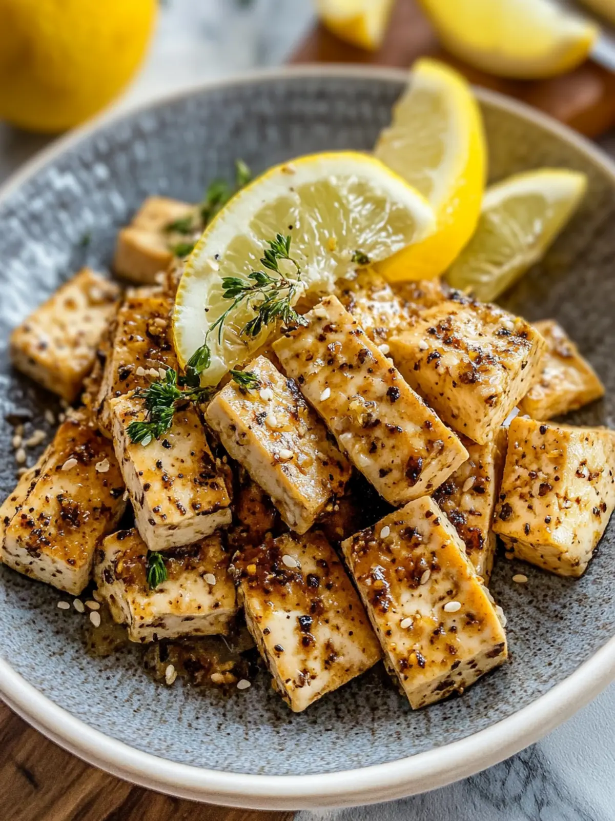 Zesty Lemon Pepper Tofu for a Crispy Vegan Feast 2 Lemon Pepper Tofu