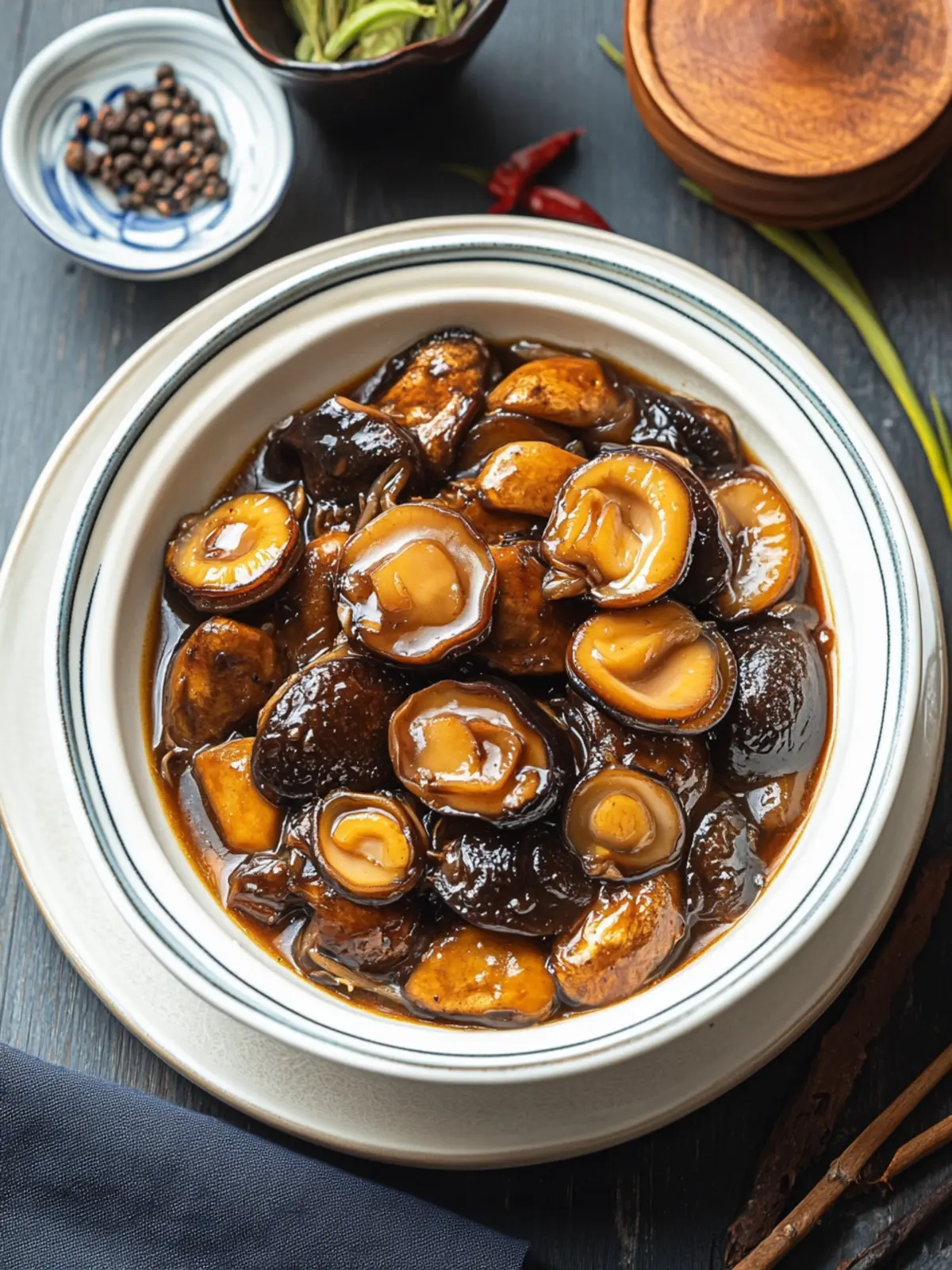 Savory Braised Abalone with Mushrooms for Gourmet Nights 4 Braised Abalone with Mushrooms (红烧鲍菇)