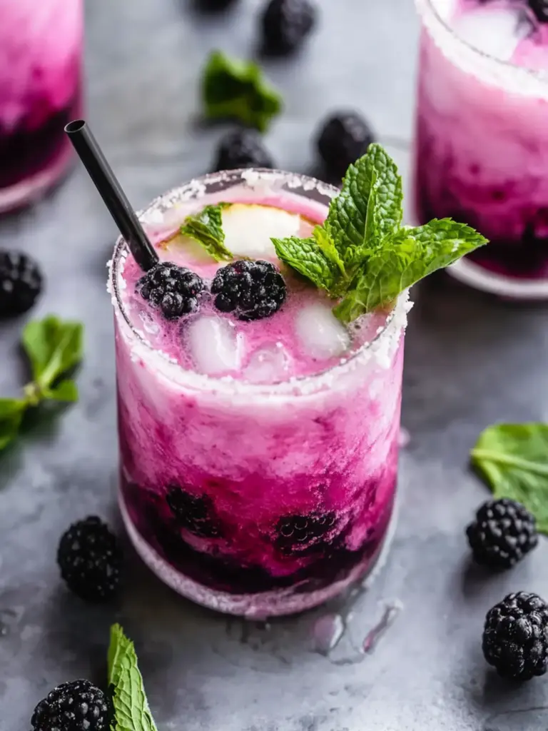 Creamy Blackberry Coconut Mojito
