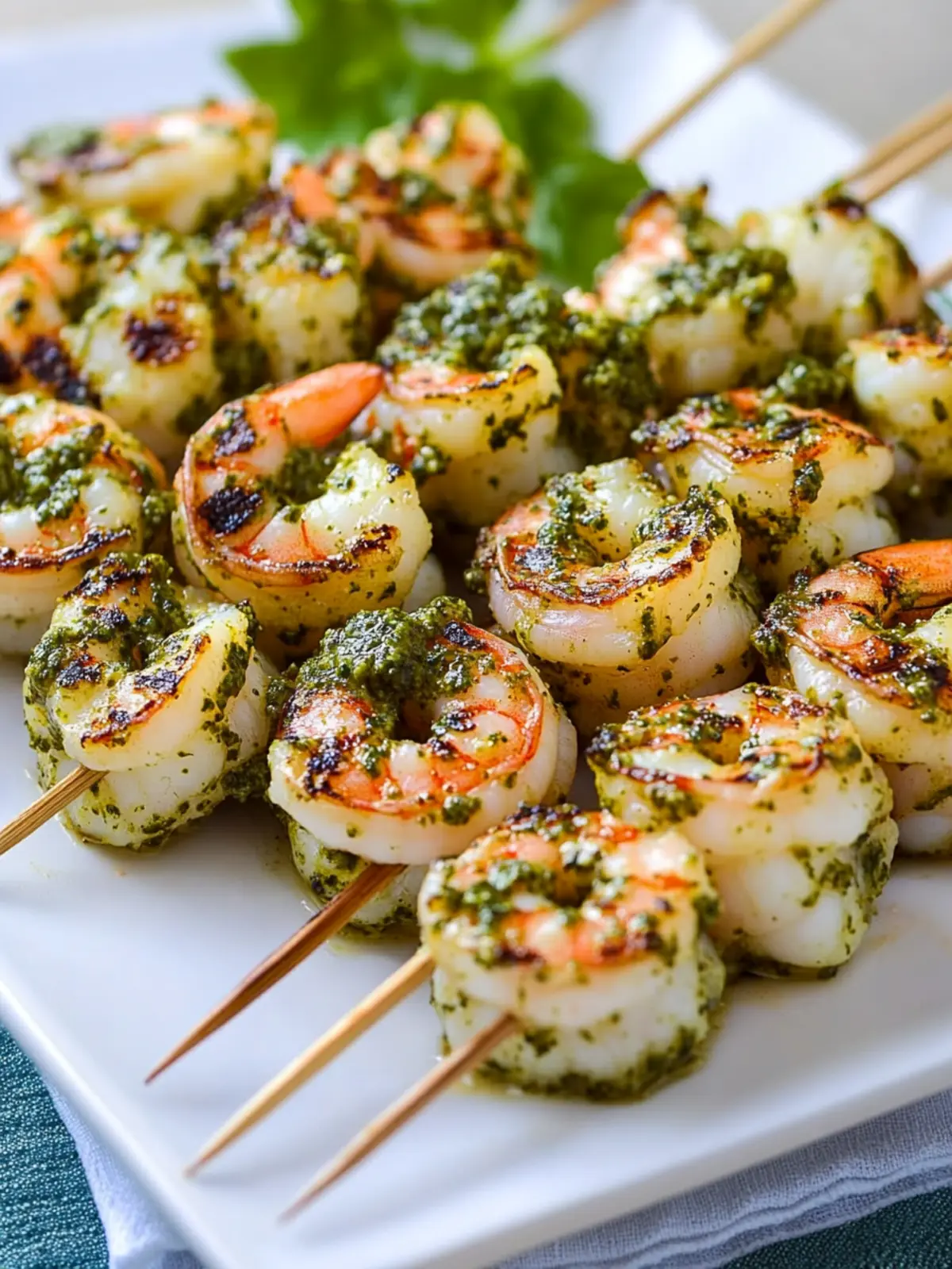 Savory Pesto Grilled Shrimp Skewers for Easy Summer Feasts 3 Pesto Grilled Shrimp