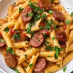 30-Minute One Pot Creamy Cajun Sausage Pasta Bliss 43 One Pot Creamy Cajun Sausage Pasta (30-Minutes)