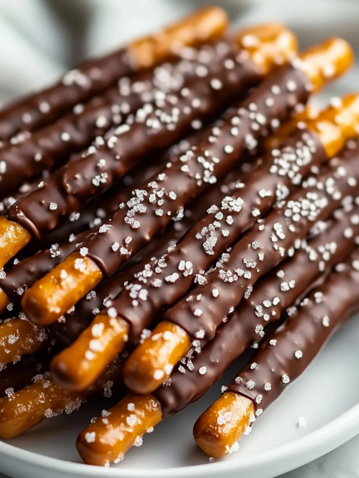 Irresistible Delicious Chocolate Dipped Salted Caramel Pretzel Rods 2 Delicious Chocolate Dipped Salted Caramel Pretzel Rods