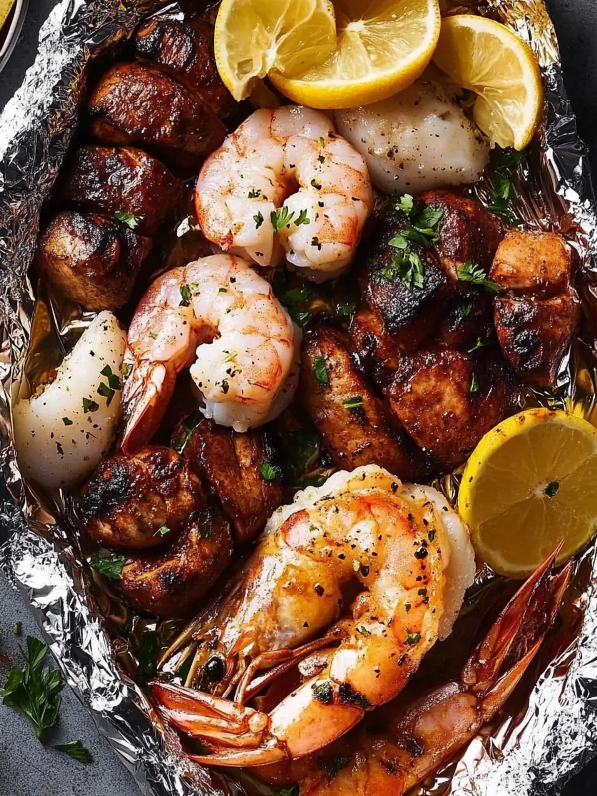 Savor Surf 'n Turf Foil Packs for Effortless Summer Grilling 2 Surf 'n Turf Foil Packs