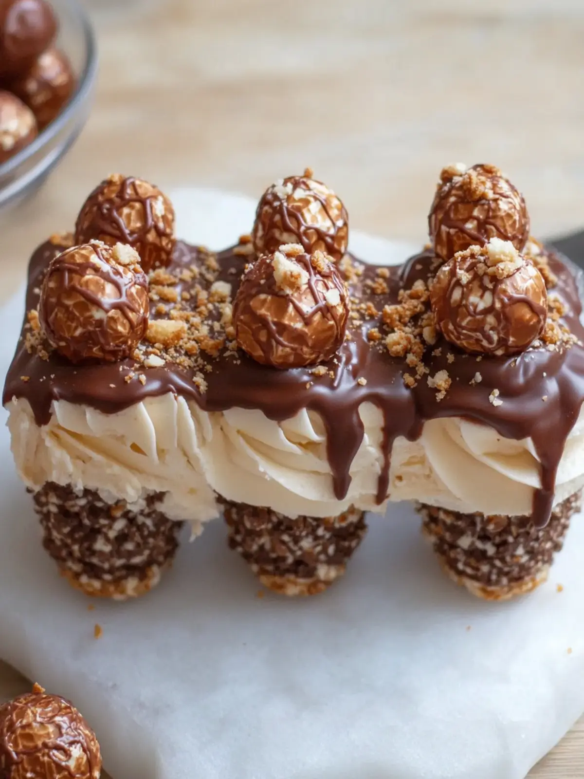 No Bake Ferrero Rocher Dessert: A Crunchy Chocolate Dream 5 No Bake Ferrero Rocher Dessert
