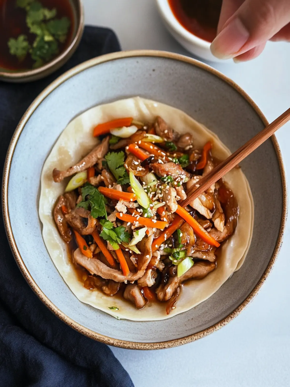 Delicious Moo Shu Pork with Easy Homemade Pancakes 5 Moo Shu Pork