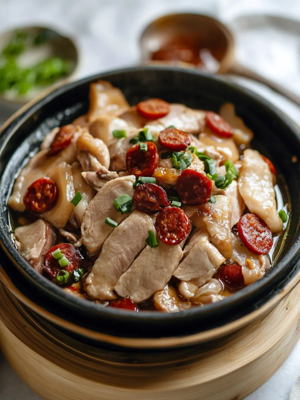 Cantonese Steamed Chicken & Chinese Sausage: Quick Comfort Food 2 Cantonese Steamed Chicken & Chinese Sausage