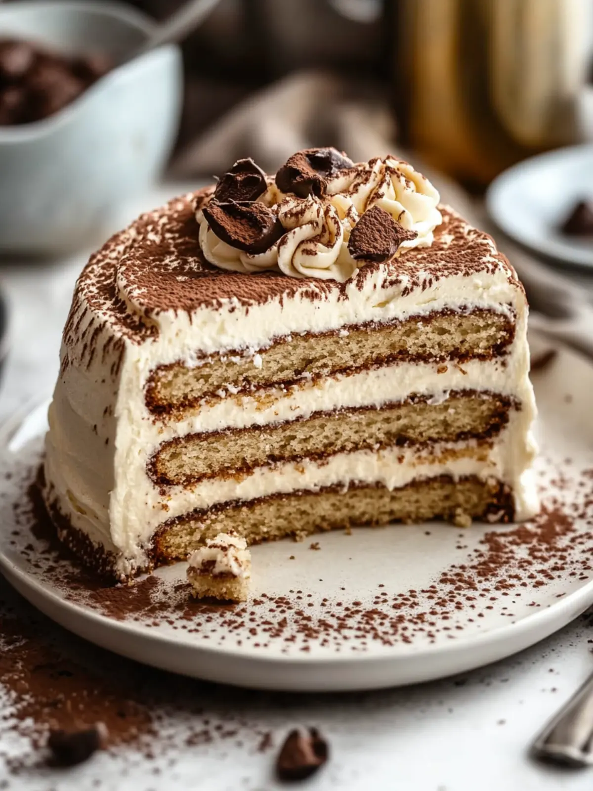 The BEST Tiramisu Cake with Lush Mascarpone Frosting 4 The BEST Tiramisu Cake with Mascarpone Frosting