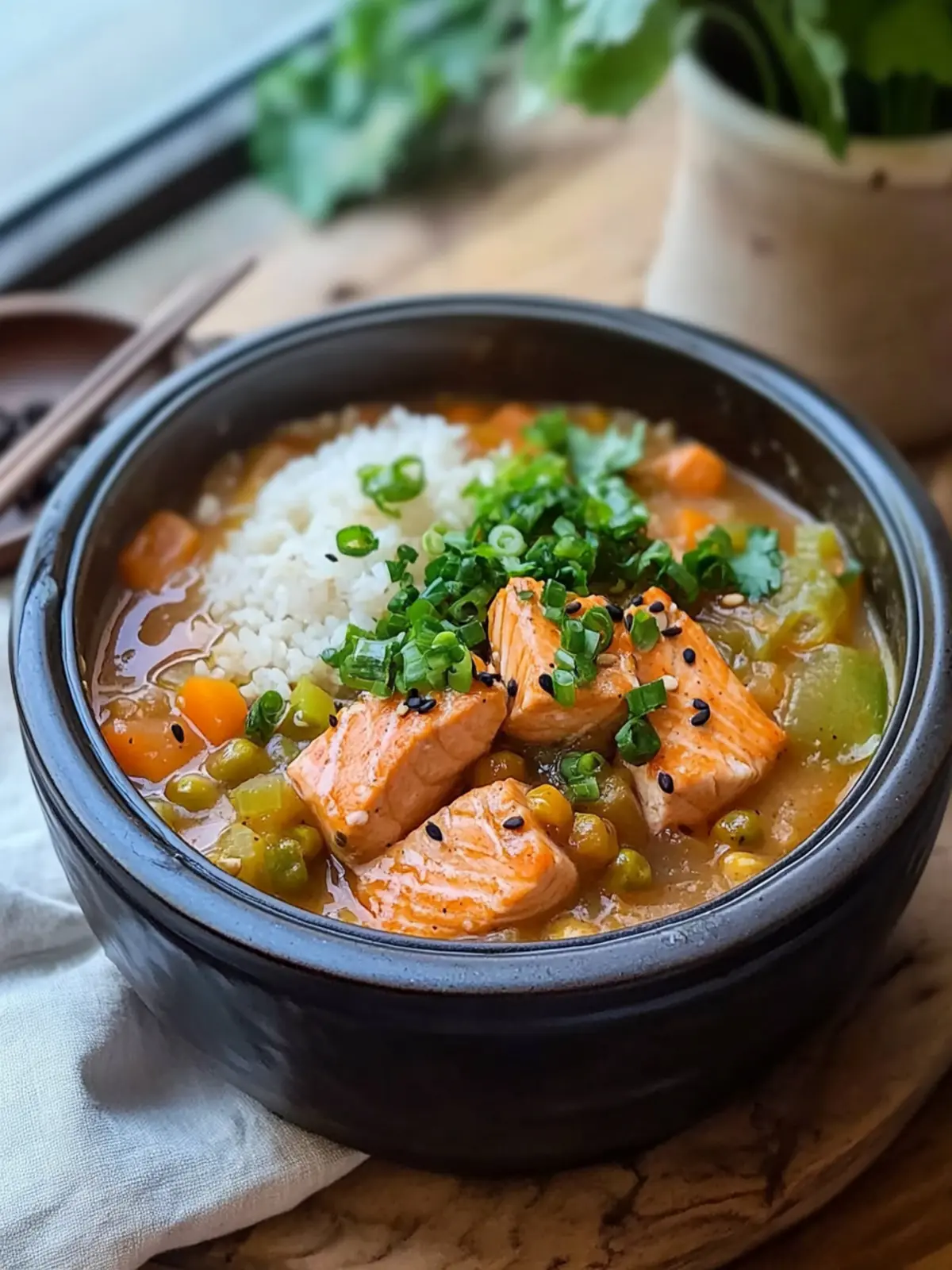 One Pot 20-Minute Miso Salmon Stew for Cozy Nights 3 One Pot 20-Minute Miso Salmon Stew