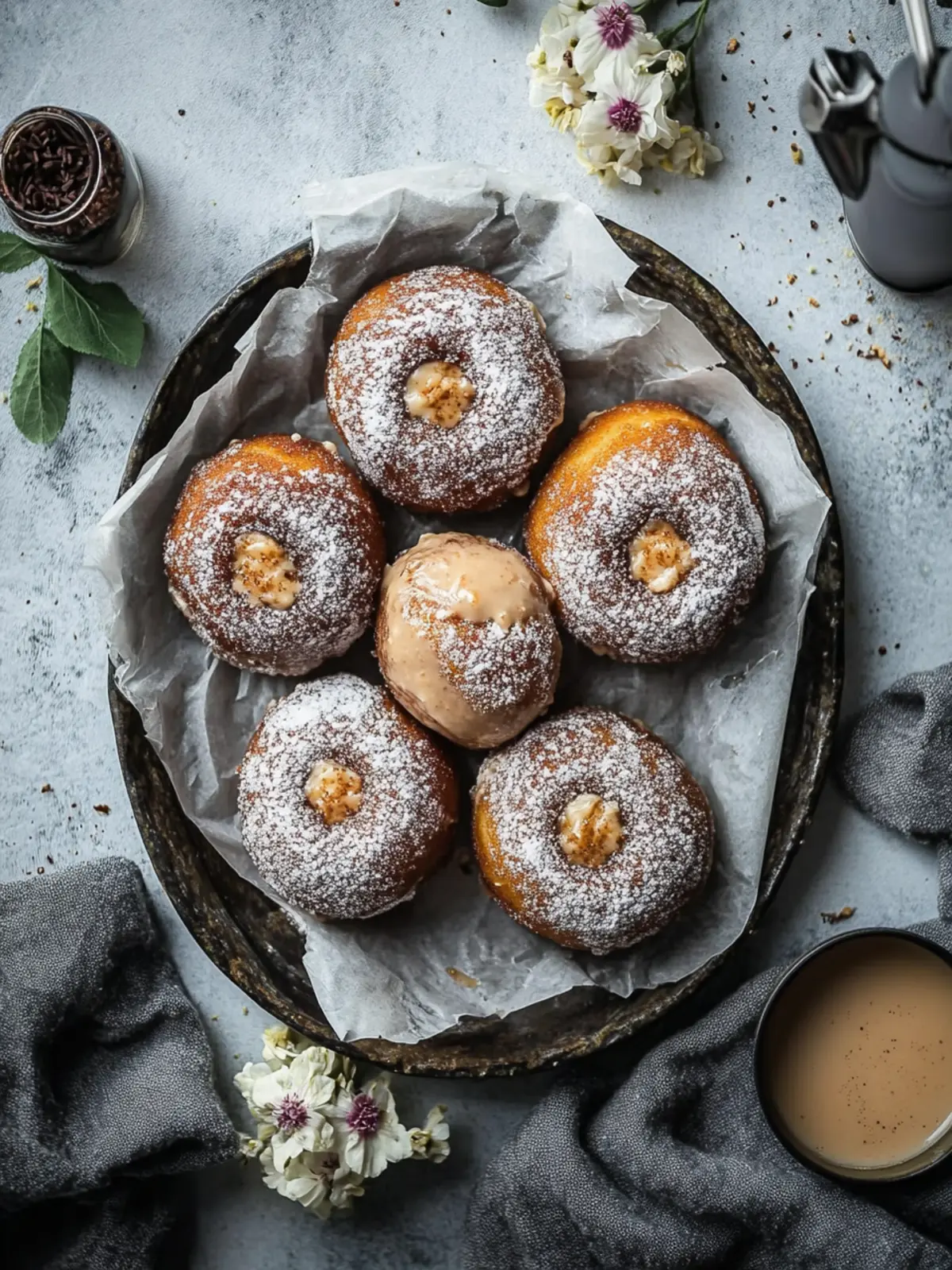 Delicious Dirty Chai Cream Filled Doughnuts for Brunch Bliss 3 Dirty Chai Cream Filled Doughnuts