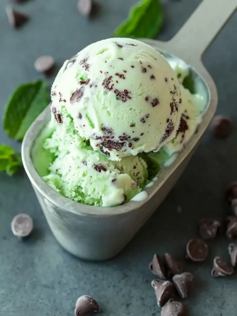 Mint Chocolate Chip Ice Cream