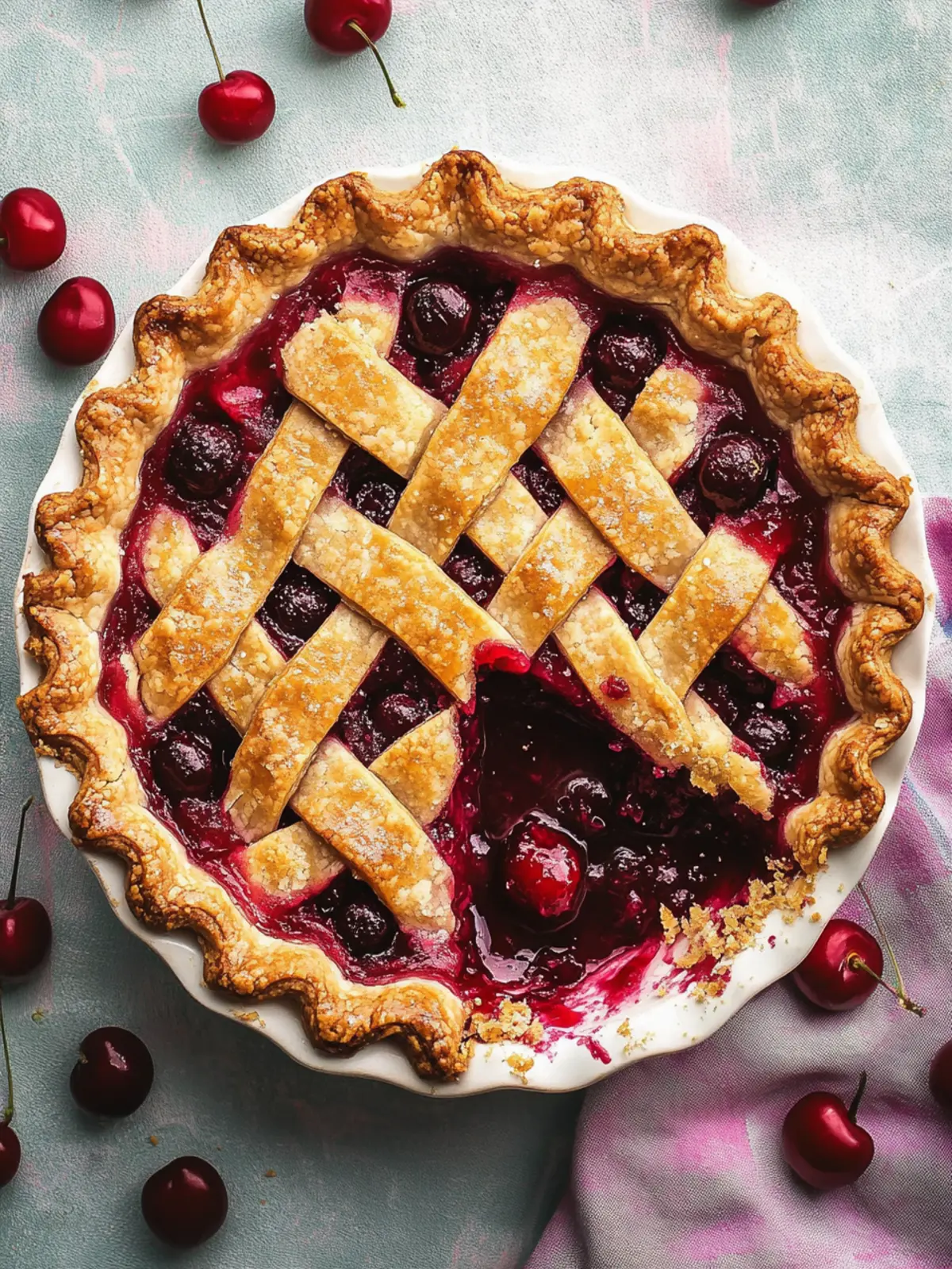 Sour Cherry Pie with Nutty Almond Flour Crust Delight 4 Sour Cherry Pie