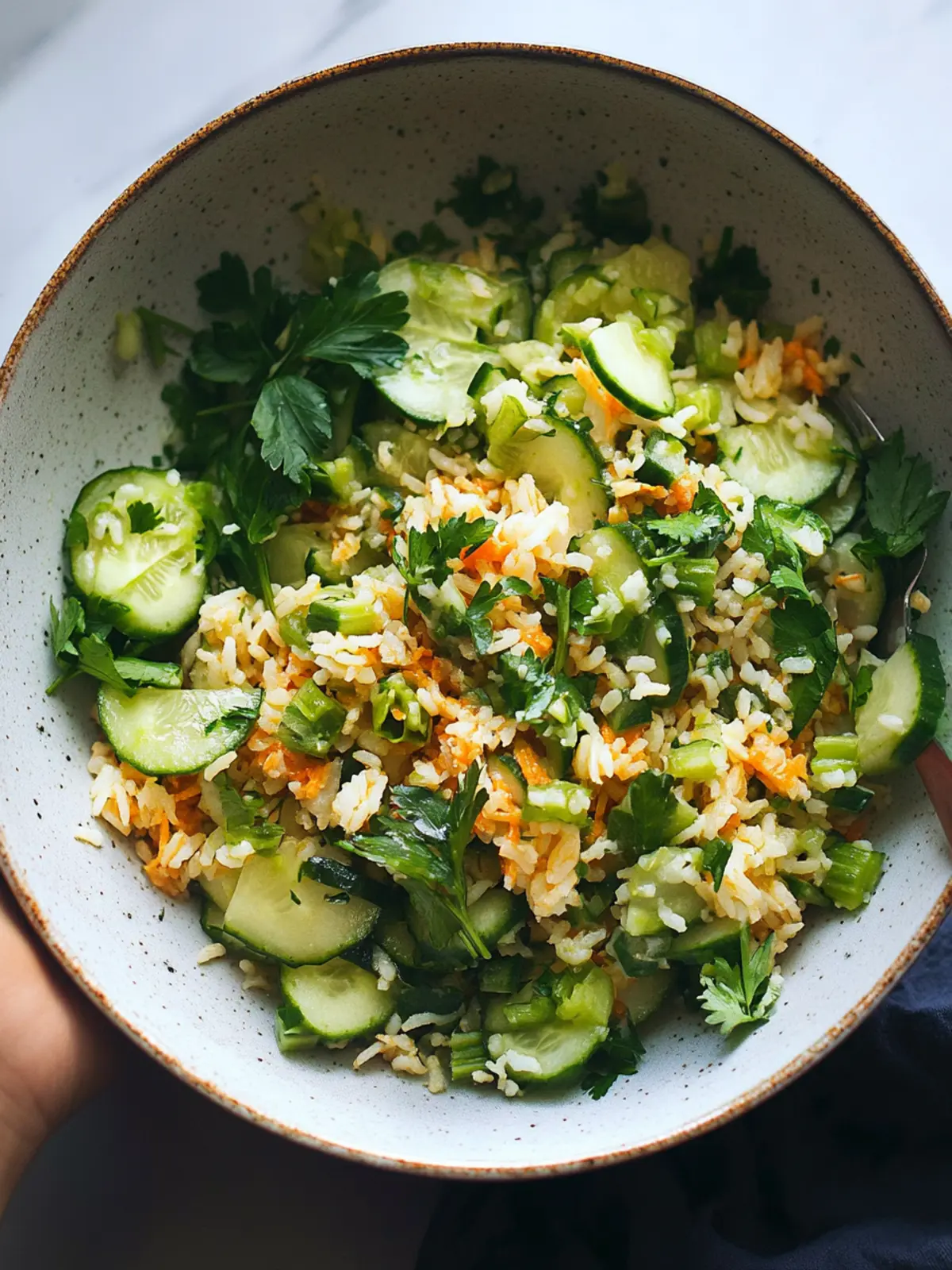 Crispy Rice Salad with Cucumbers and Herbs for a Fresh Twist 4 Crispy Rice Salad with Cucumbers and Herbs