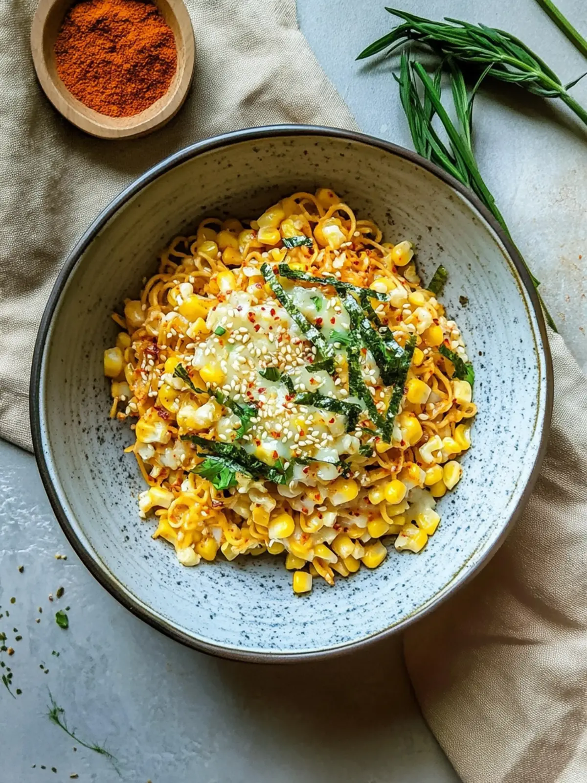 Spicy Noodles With Korean Corn Cheese: Quick Comfort Food Delight 5 Spicy Noodles With Korean Corn Cheese