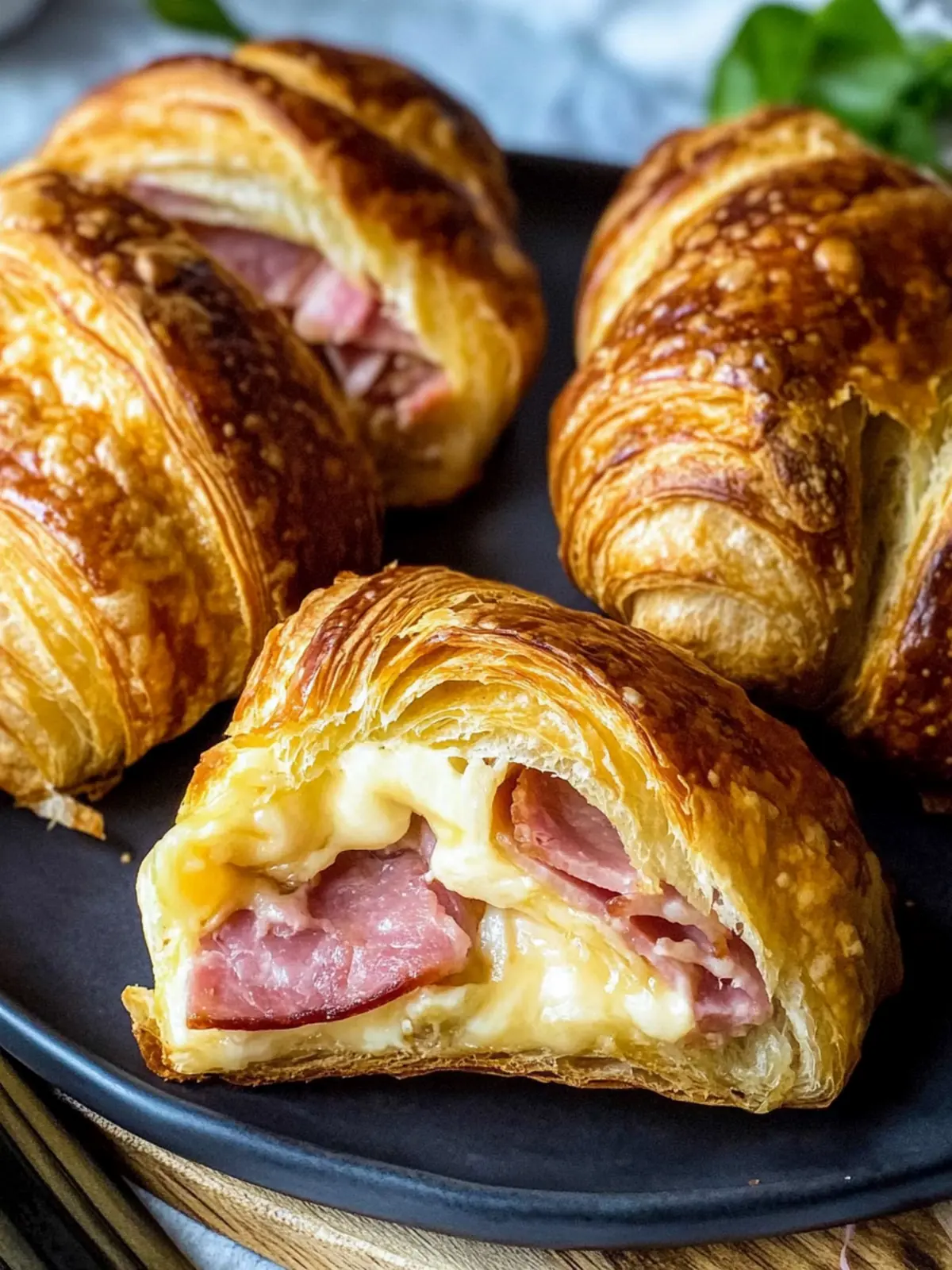 Sourdough Ham & Cheese Croissants: Easy Overnight Delight 4 Sourdough Ham & Cheese Croissants (Overnight Recipe)