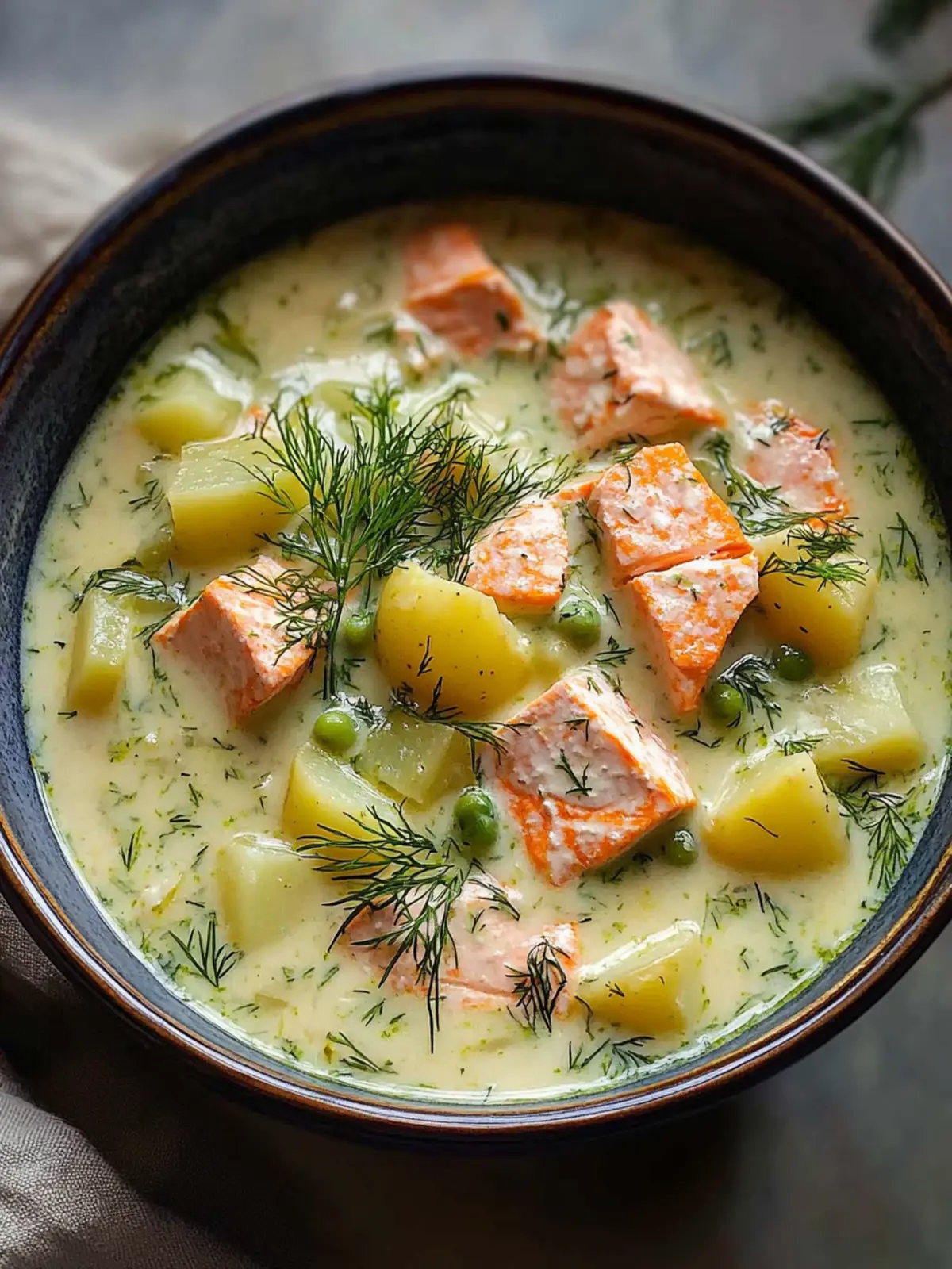 Creamy Dill Salmon Soup with Potatoes and Leeks: Cozy Nordic Delight 2 Creamy Dill Salmon Soup with Potatoes and Leeks: A Nordic Comfort Classic