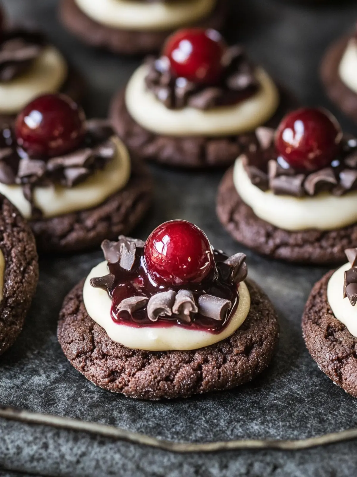 Gourmet Black Forest Cherry Cookies with White Chocolate Cream Delight 5 Gourmet Black Forest Cherry Cookies with White Chocolate Cream