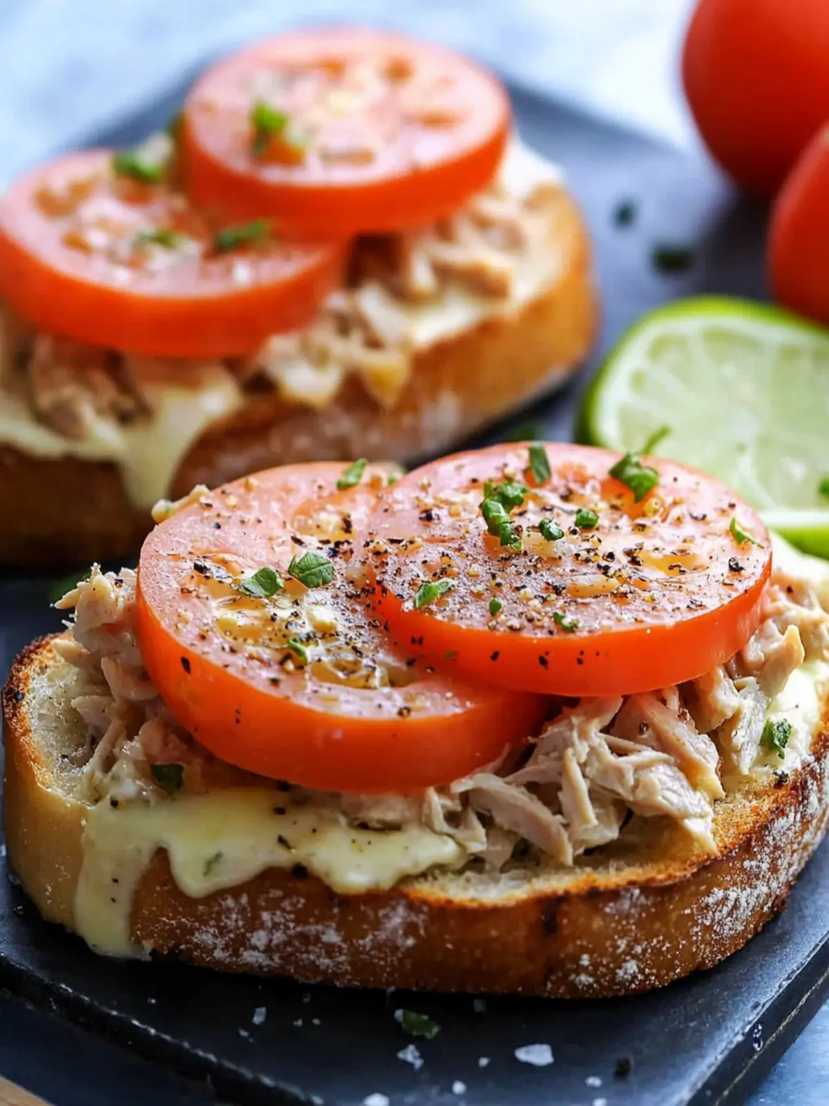 Irresistible Open Faced Tuna Melts: Broiled or Baked Goodness 4 Open Faced Tuna Melts {Broiled or Baked)