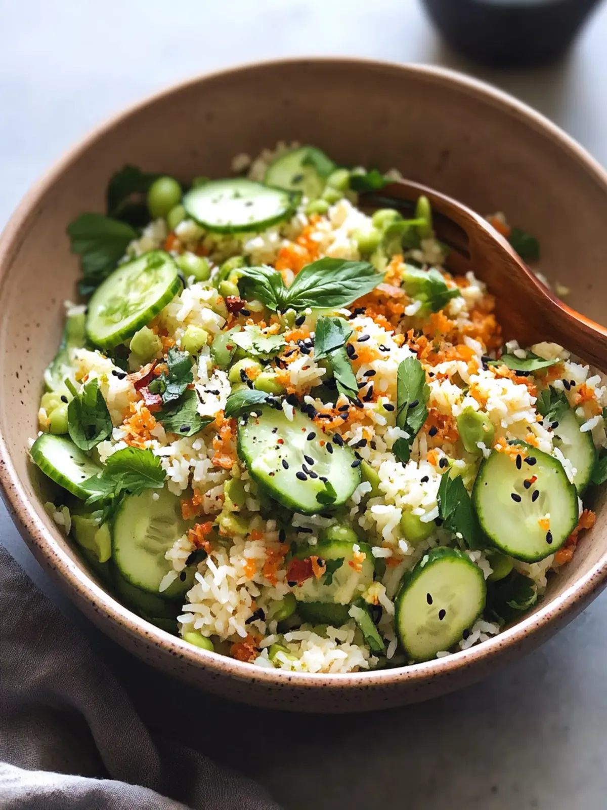Crispy Rice Salad with Cucumbers and Herbs for a Fresh Twist 5 Crispy Rice Salad with Cucumbers and Herbs