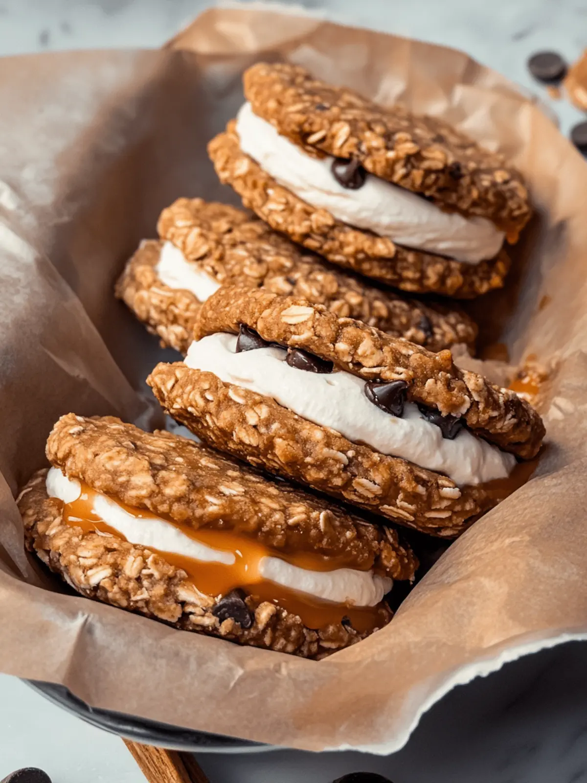 Ultimate Salted Caramel Chocolate Chip Oatmeal Cream Pies 3 Salted Caramel Chocolate Chip Oatmeal Cream Pies
