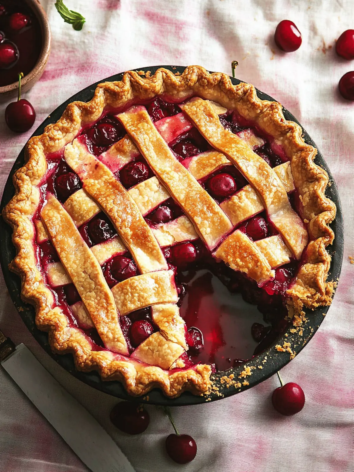 Sour Cherry Pie with Nutty Almond Flour Crust Delight 3 Sour Cherry Pie