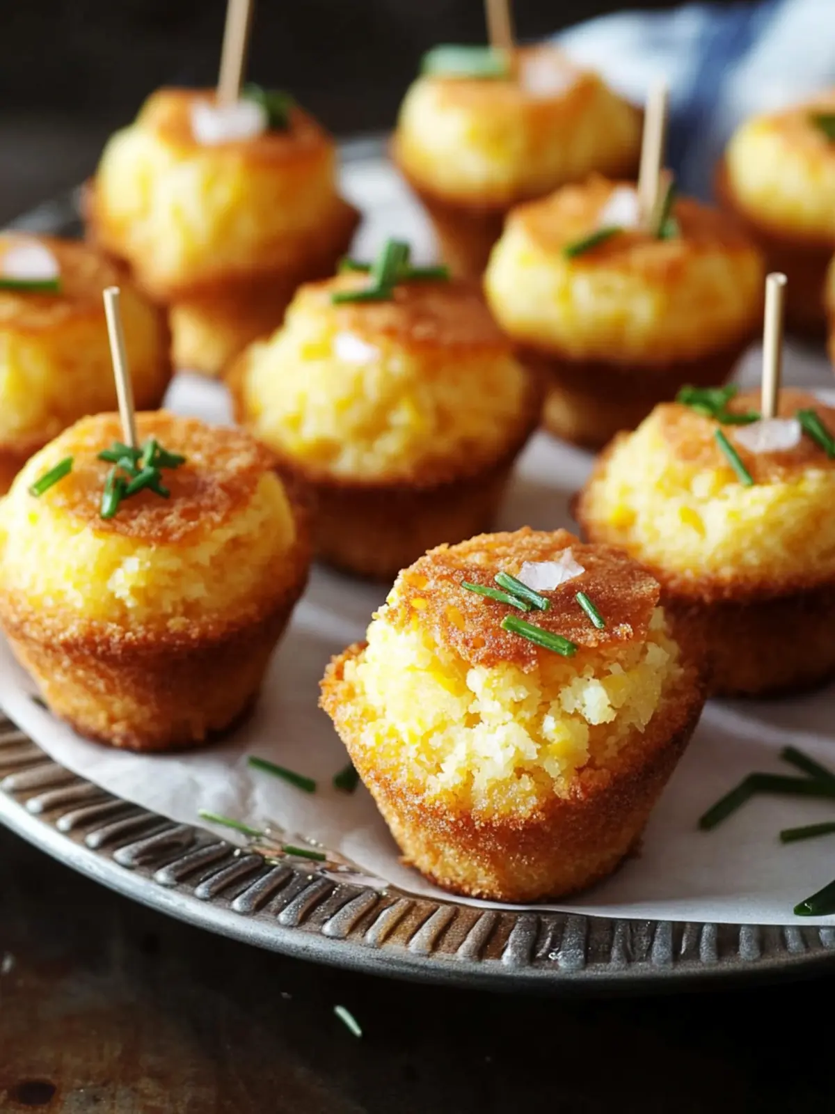 Savory Mini Cornbread Bites: Perfect Party Appetizers 4 Mini Cornbread Bites
