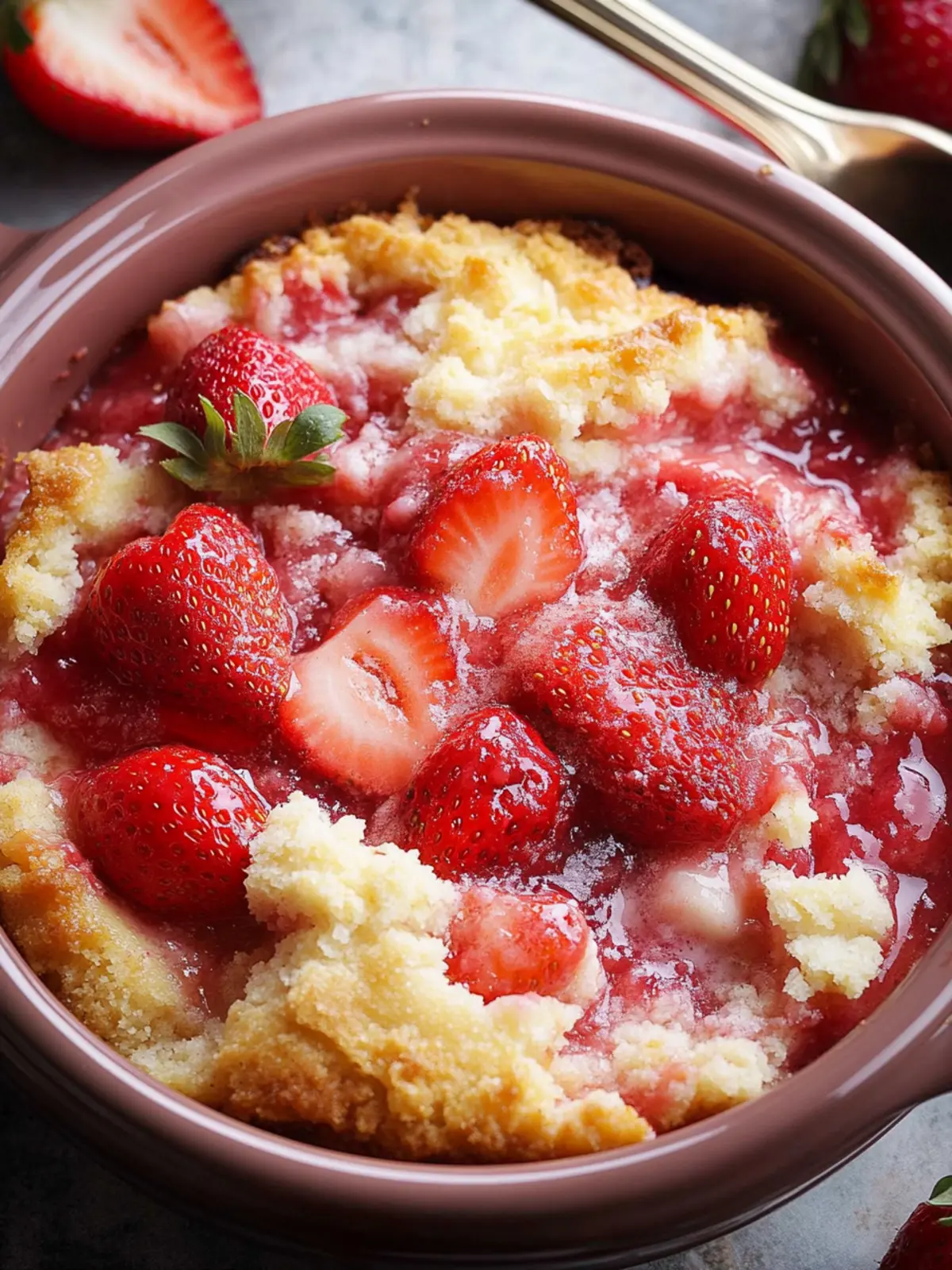 Sweet Strawberry-Vanilla Dump Cake Made Easy and Delicious 2 Strawberry-vanilla dump cake