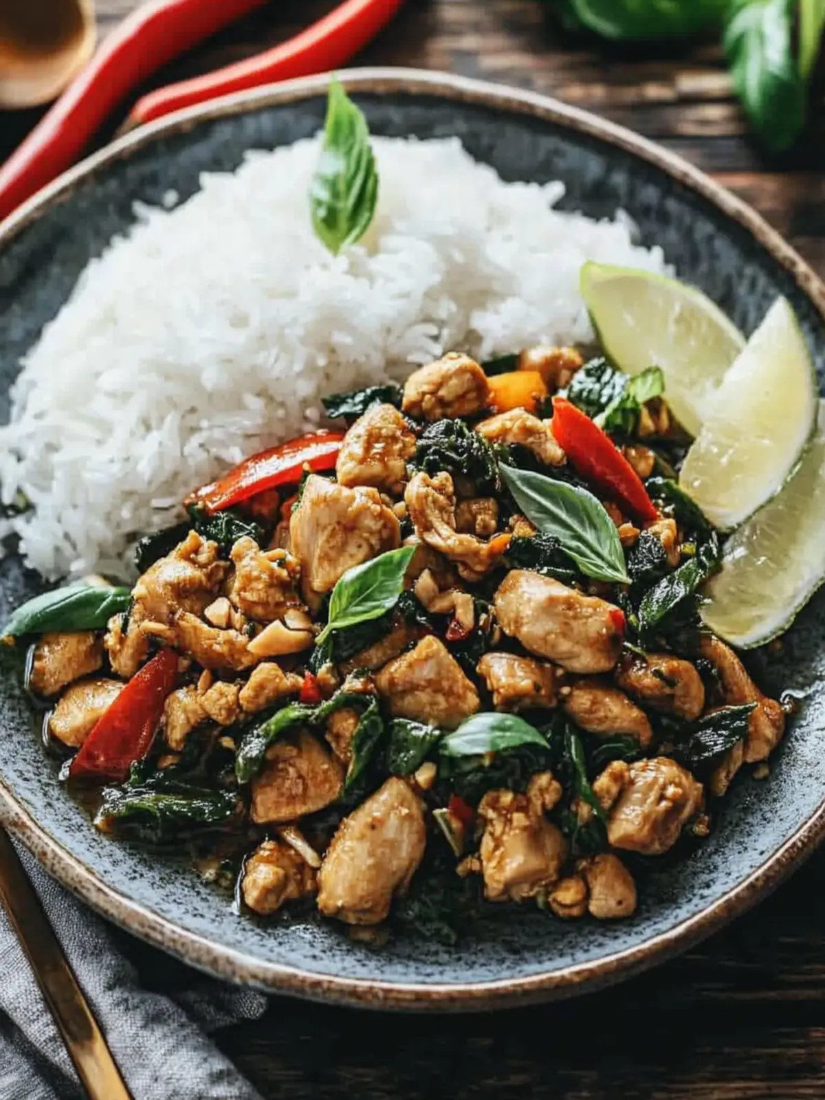 Savory Thai Basil Chicken (Pad Krapow Gai) in 20 Minutes! 2 Thai Basil Chicken (Pad Krapow Gai)