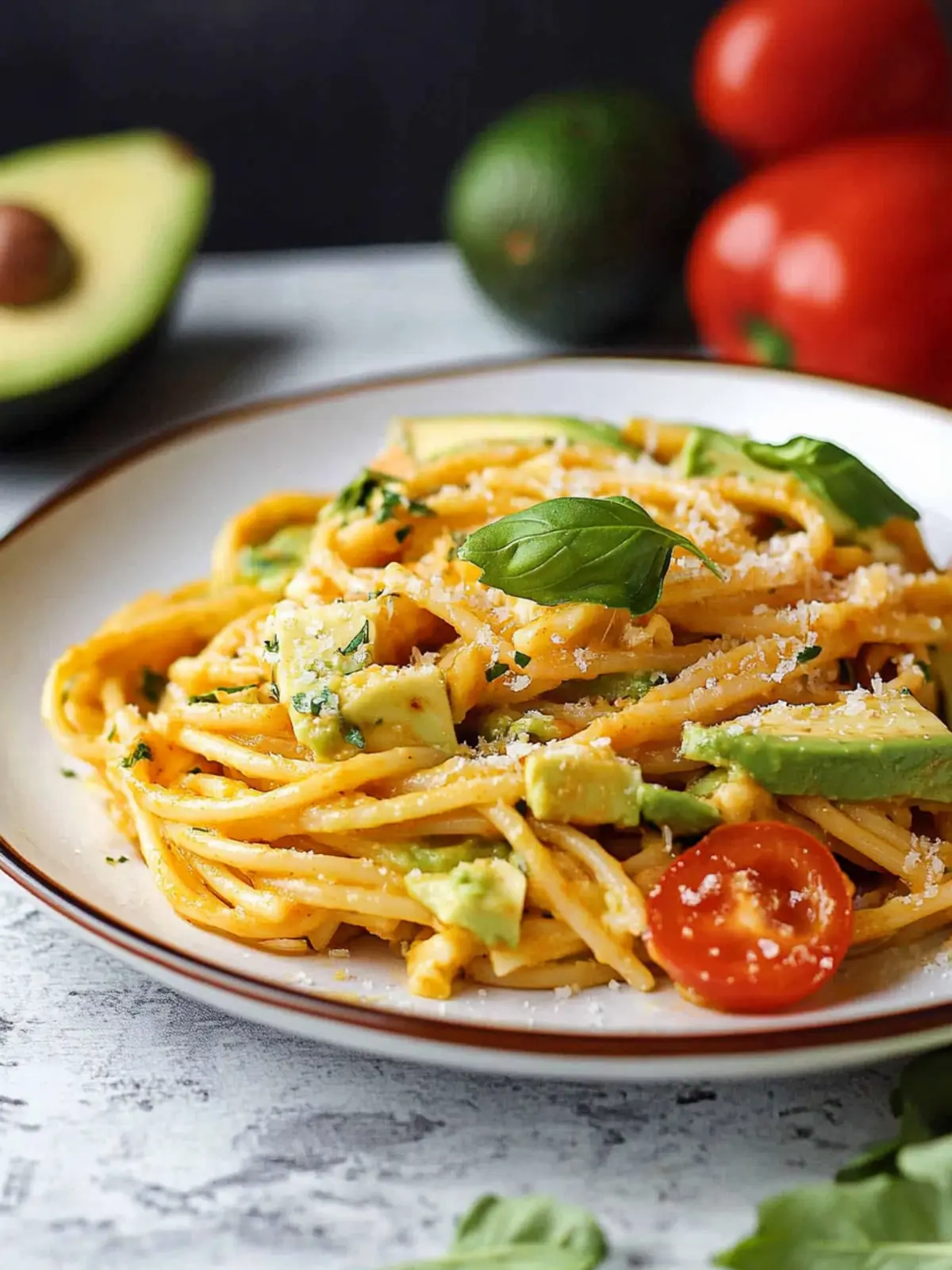 Creamy Avocado Bell Pepper Pasta Ready in 20 Minutes 4 Avocado Bell Pepper Pasta