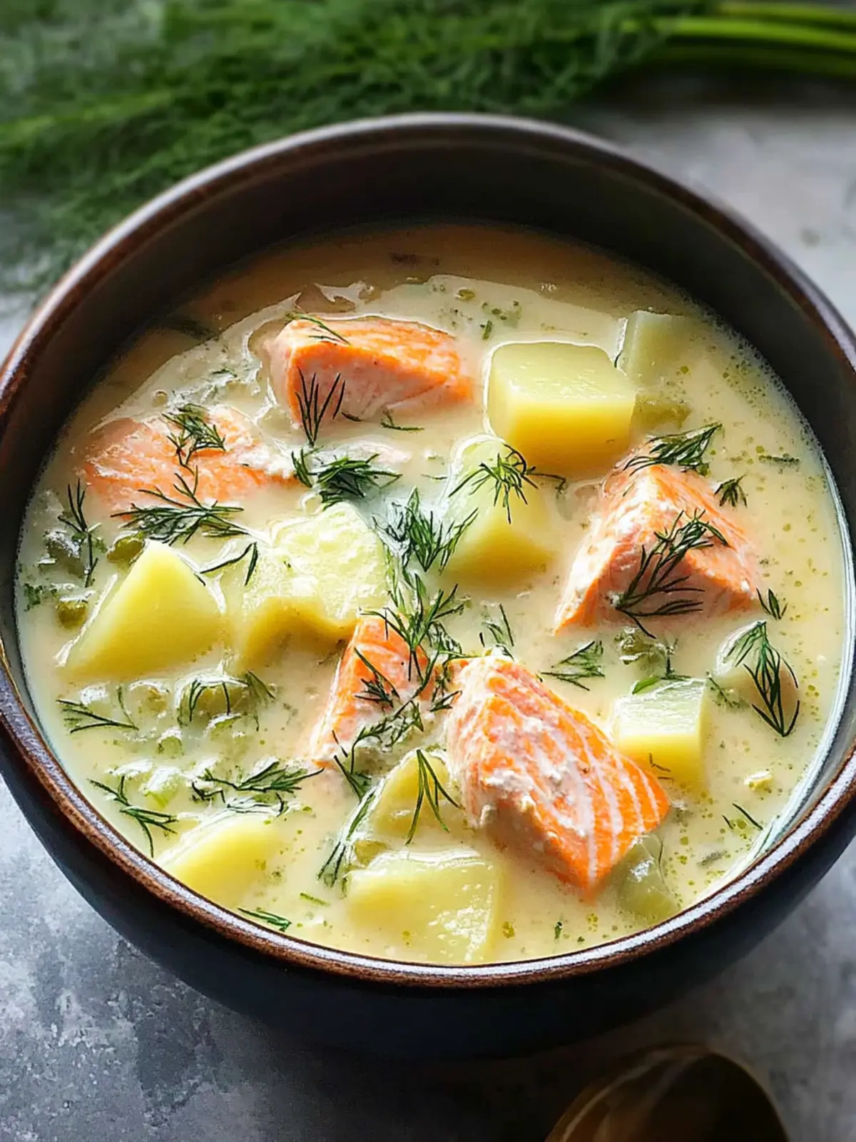 Creamy Dill Salmon Soup with Potatoes and Leeks: Cozy Nordic Delight 3 Creamy Dill Salmon Soup with Potatoes and Leeks: A Nordic Comfort Classic