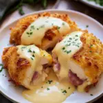 Crispy Chicken Cordon Bleu with Creamy Honey Mustard Sauce 9 Chicken Cordon Bleu