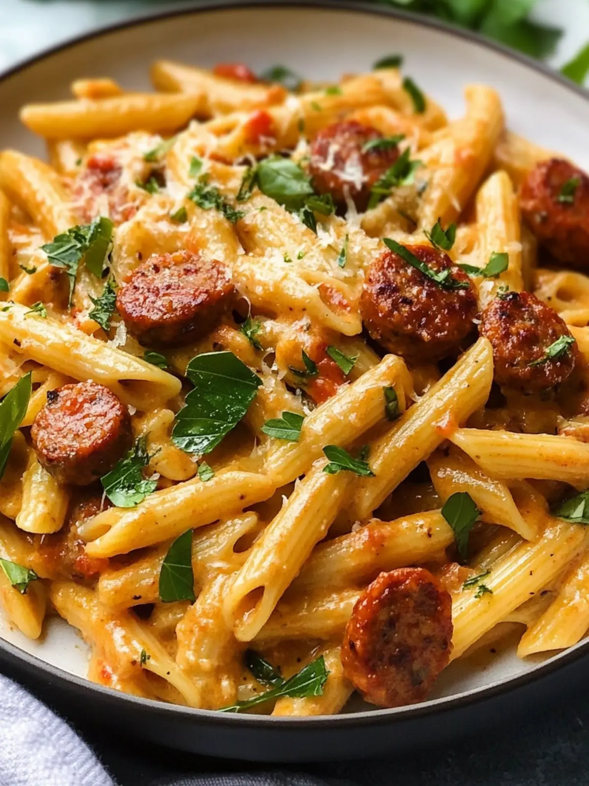 30-Minute One Pot Creamy Cajun Sausage Pasta Bliss 4 One Pot Creamy Cajun Sausage Pasta (30-Minutes)