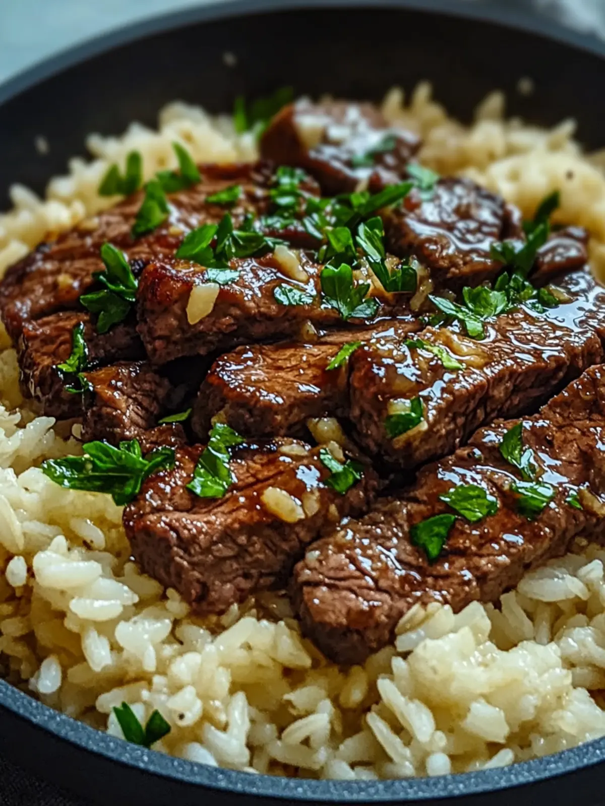 Savor Honey Garlic Butter Steak and Rice Skillet Tonight 4 Honey Garlic Butter Steak and Rice Skillet