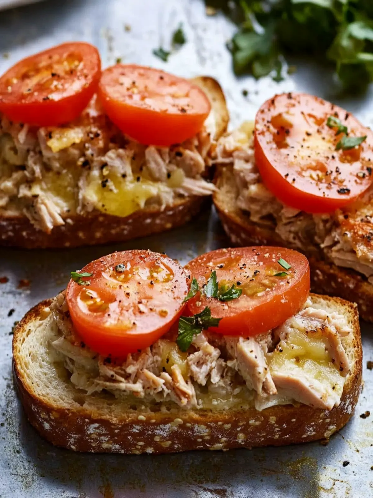 Irresistible Open Faced Tuna Melts: Broiled or Baked Goodness 3 Open Faced Tuna Melts {Broiled or Baked)