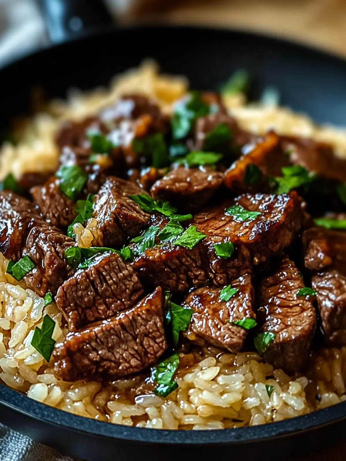 Savor Honey Garlic Butter Steak and Rice Skillet Tonight 3 Honey Garlic Butter Steak and Rice Skillet