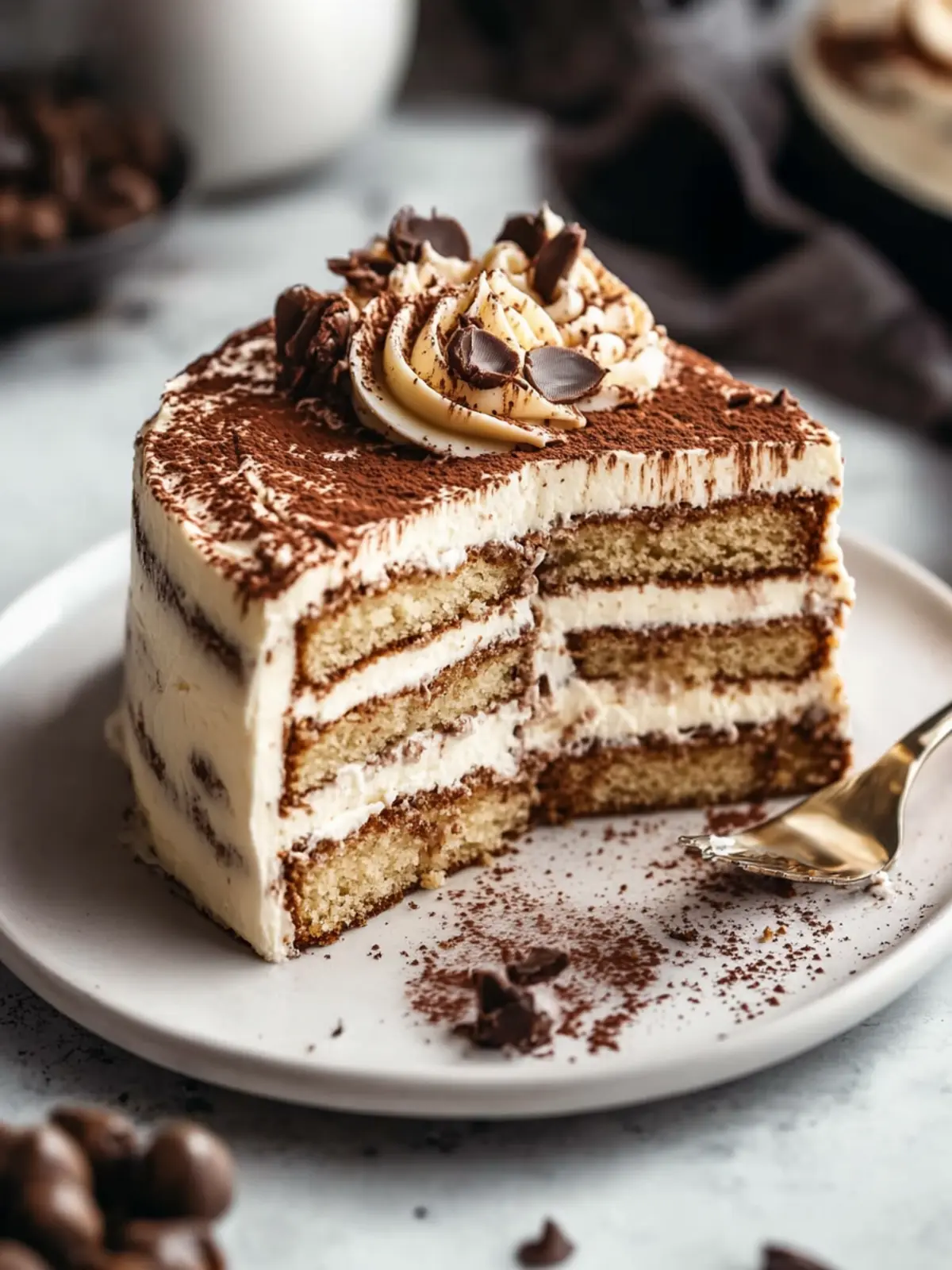 The BEST Tiramisu Cake with Lush Mascarpone Frosting 2 The BEST Tiramisu Cake with Mascarpone Frosting